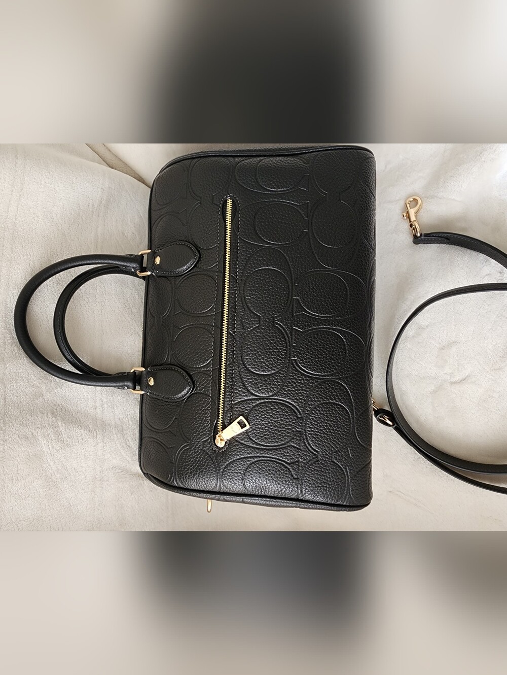 Rowan Large Satchel Bag In Signature Leather - Picture 2 of 9